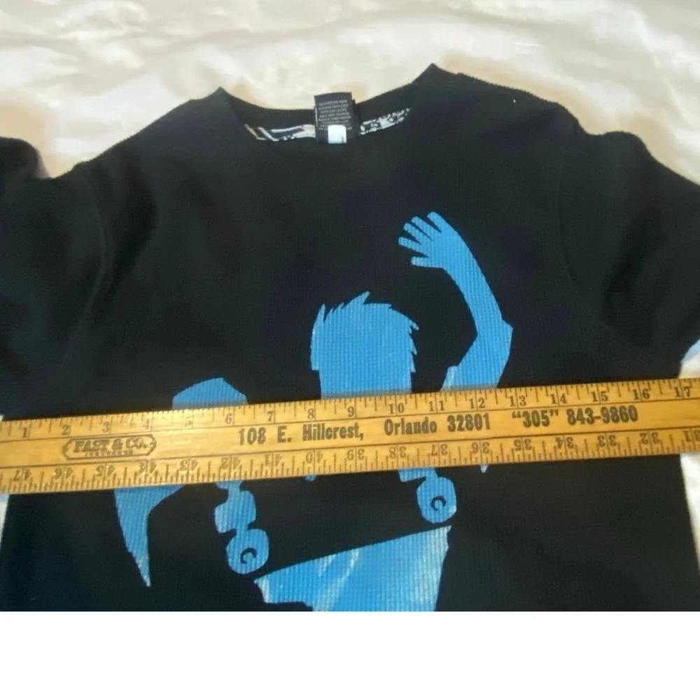 Y2K‎ grunge skater Shaun White Thermal blue stitching Boys Size L 12/14